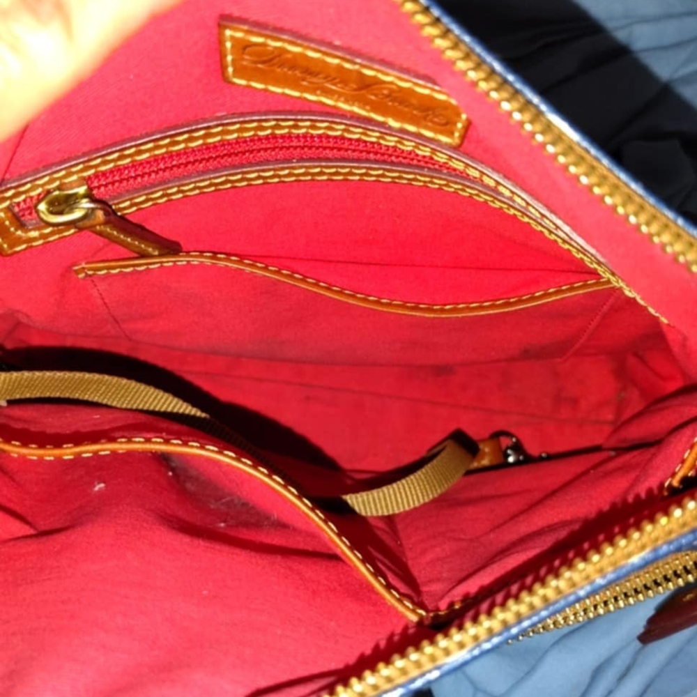 Dooney & Bourke Navy and Orange Crossbody Bag - Picture 5 of 6